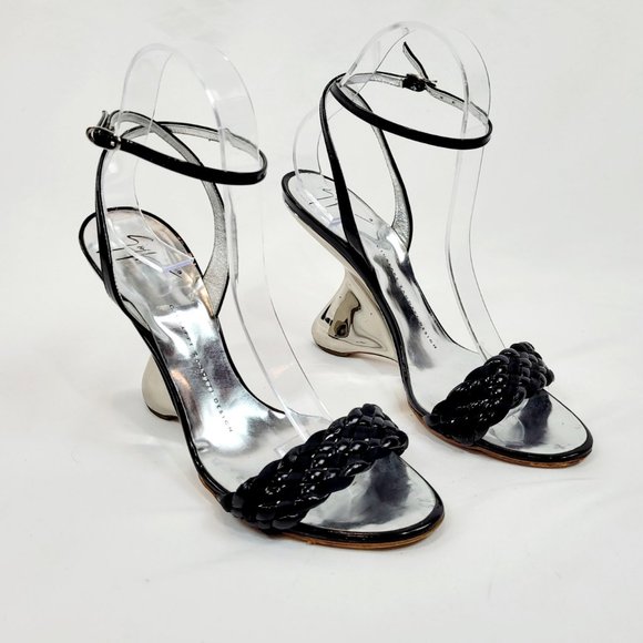 Giuseppe Zanotti Black and Silver Garconne Sandal - Picture 2 of 5
